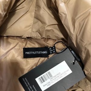 Prettylittlething Tan Puffer Jacket size 4